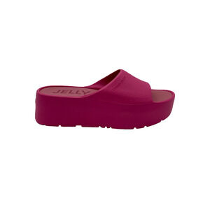 Lemon Jelly Vegan Platform Slide Sandals Sunny Fuchsia - Medium